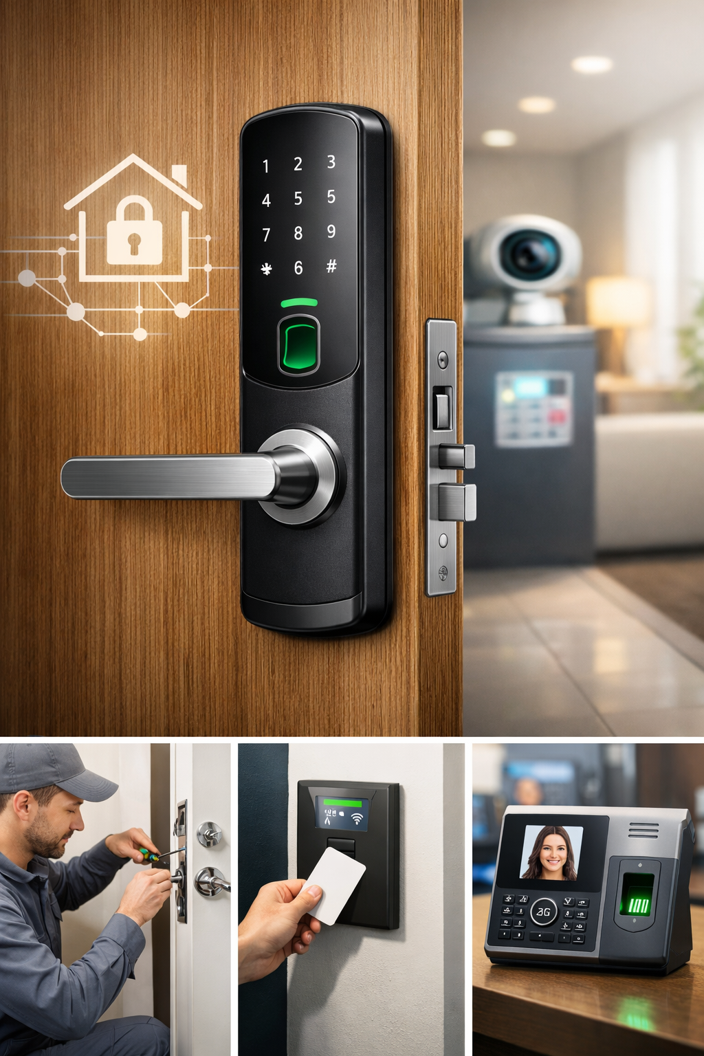 Sistem keamanan kunci modern untuk rumah